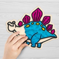 Kūrybiniai modelino rinkiniai su medinėmis figūrėlėmis