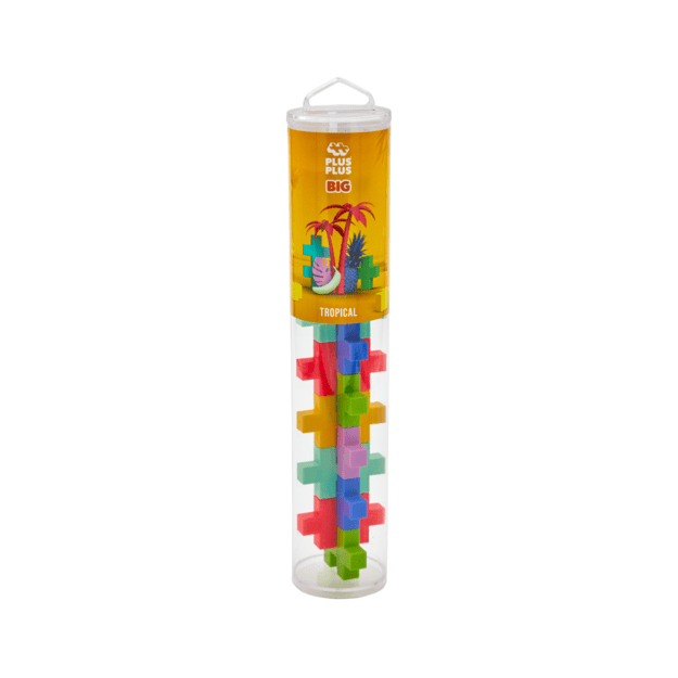 Plus Plus ehitusklotsid, BIG troopiline mix, 15 1
