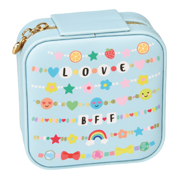 Soft jewellery case with zipper, LOVE BFF