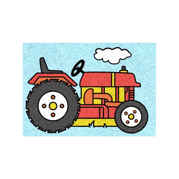 Red Castle kūrybinis smėlio rinkinys, Tigras ir Traktorius 1