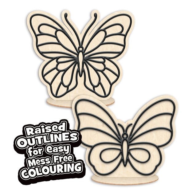 Splat Planet kūrybinis modelino rinkinys su mediniais Drugeliais 3