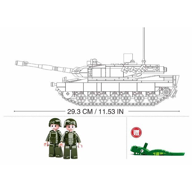 Sluban konstruktorius, LEOPARD 2A5 pagrindinis tankas 2in1, 766 det. 2