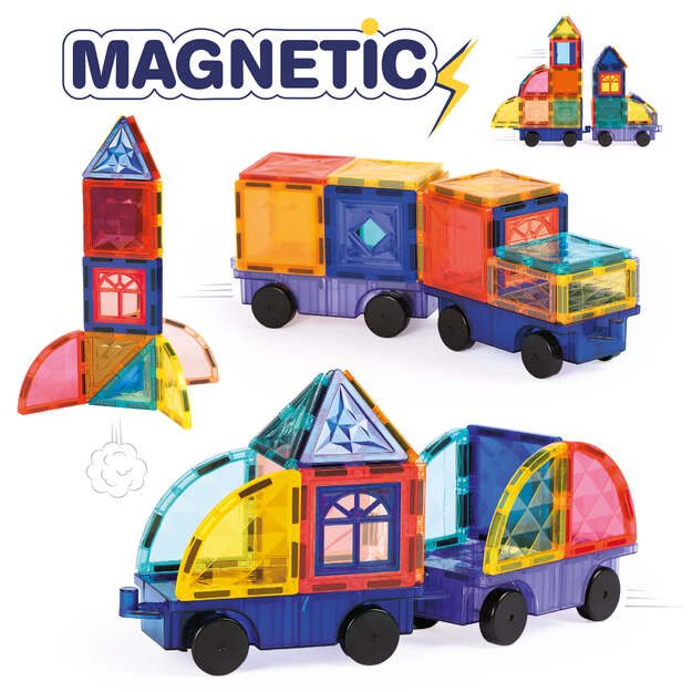 LUDI magnetilised ehitusklotsid ratastega 2