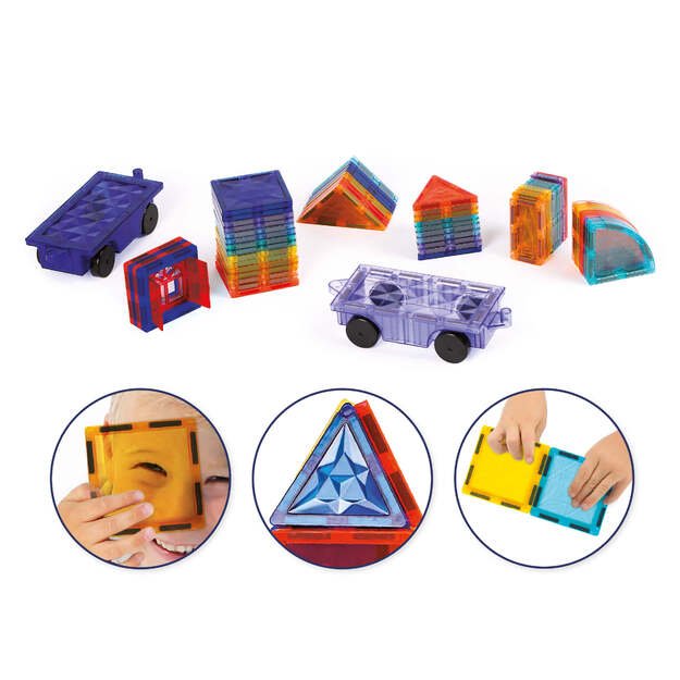 LUDI magnetilised ehitusklotsid ratastega 9