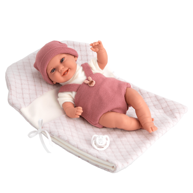 Arias nukk koos pastellroosa tekiga, 35 cm