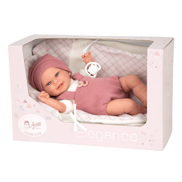 Arias nukk koos pastellroosa tekiga, 35 cm 1