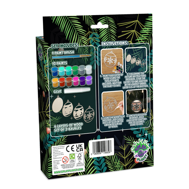 Splat Planet 3D puidust kunstikomplekt, Jõuluehted 2