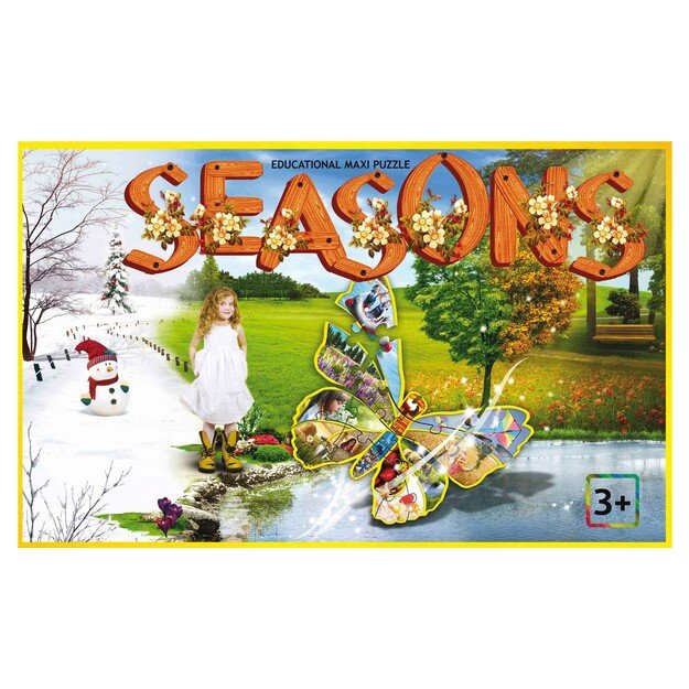 Lavinanti maxi dėlionė SEASONS (Anglų kalba), 3-6 metų vaikams
