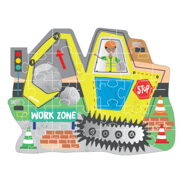 Shaped Jigsaw Puzzle, Construction, 30 pcs. 1