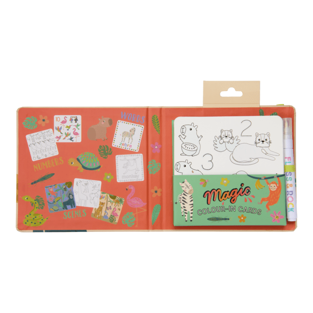 Kortelių rinkinys su vandeniniu markeriu DŽIUNGLĖS 2