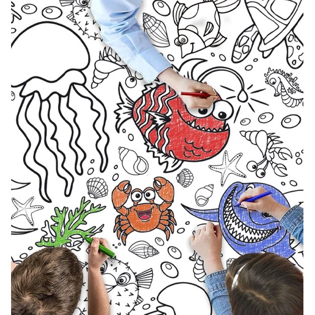 Splat Planet krāsošanas galdauts, Jūra 3