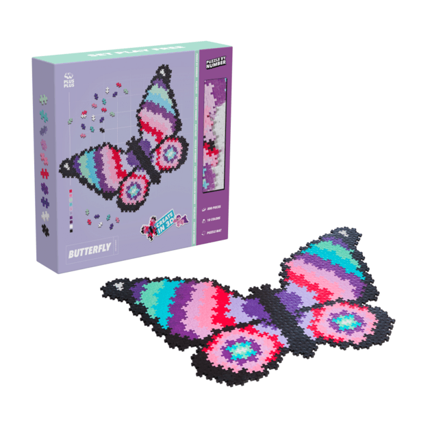 Plus Plus puzzle by number BUTTERFLY, 800 pcs.