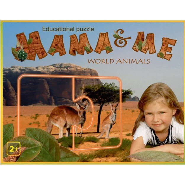 Lavinamoji dėlionė Mama & me, World animals , 2+