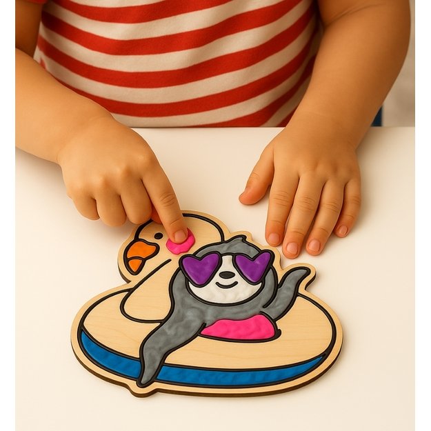 Splat Planet kūrybinis modelino rinkinys su mediniais Tropikų gyvūnais 6