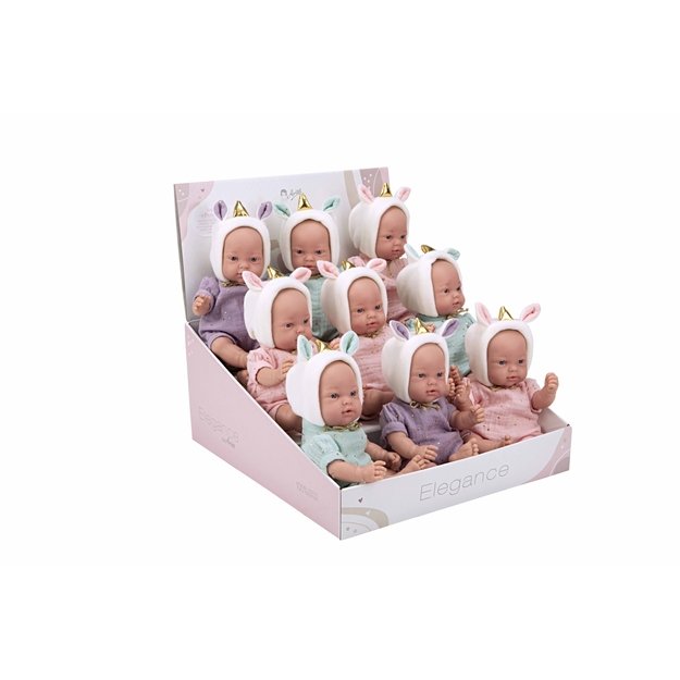 Arias kūdikėlis su vienaragio kepuryte, 28 cm