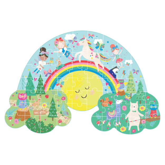 Shaped Jigsaw Puzzle, Rainbow Fairy, 60 pcs. 1