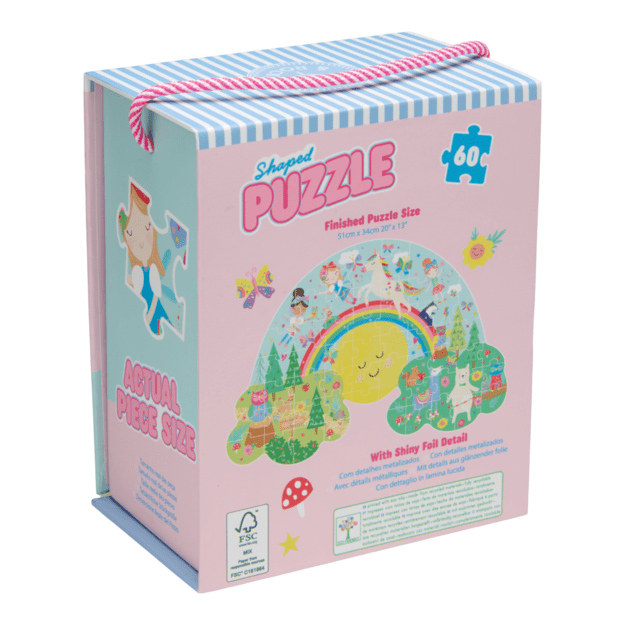 Shaped Jigsaw Puzzle, Rainbow Fairy, 60 pcs. 2