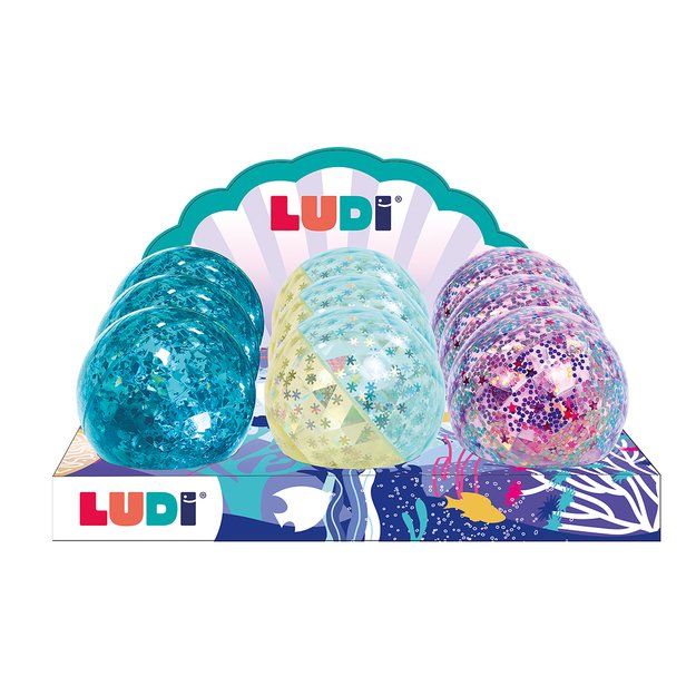 LUDI sensorā bumbiņa ar mirdzumiem, 1 gab. 6