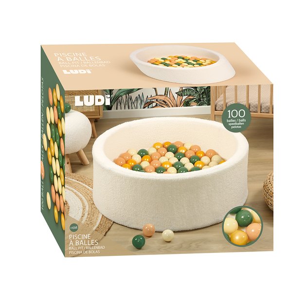 LUDI apvalus kamuoliukų baseinas, baltas 1