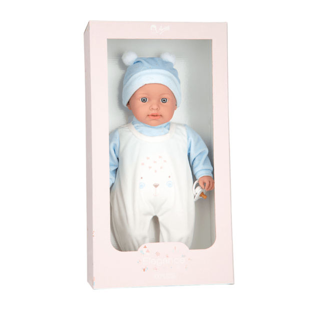 Arias beebinukk heliefektiga, sinised riided, 42 cm 1