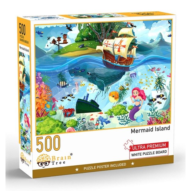 Brain Tree dėlionė, Undinėlės sala, 500 det.
