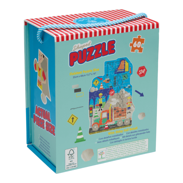 Shaped Jigsaw Puzzle, Construction, 60 pcs. 1