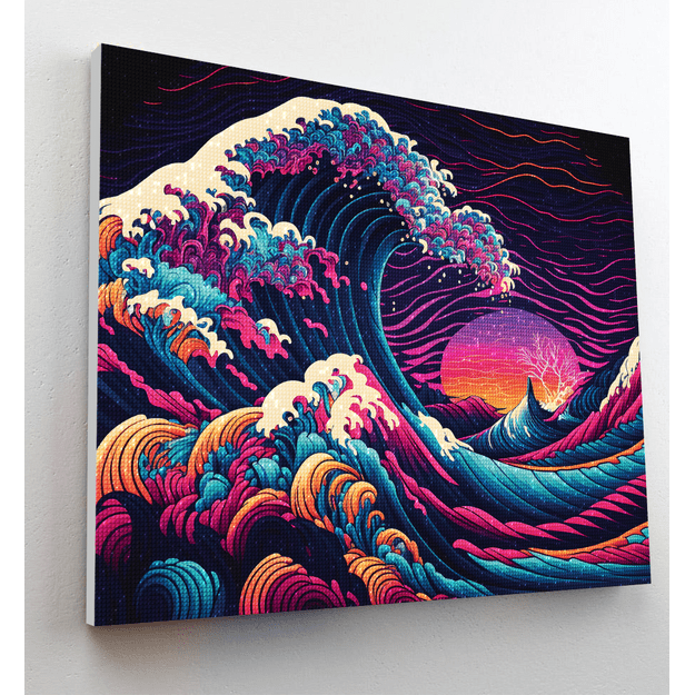 Splat Planet pixel art GREAT WAVE 30x40 cm