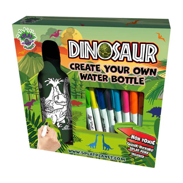 Splat Planet water bottle, Dinosaur 1