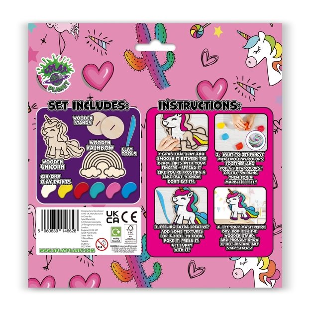 Splat Planet kūrybinis modelino rinkinys su mediniais Vienaragiais 1