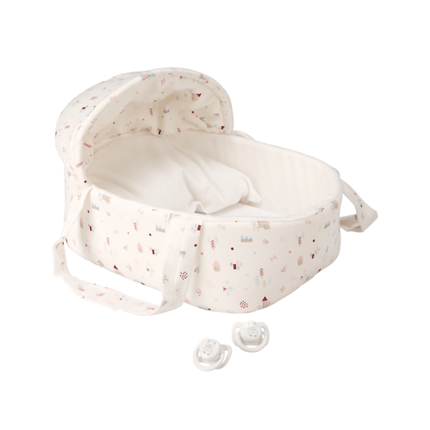 Arias kaksikud nukud koos valge kandekorviga, 26 cm 1