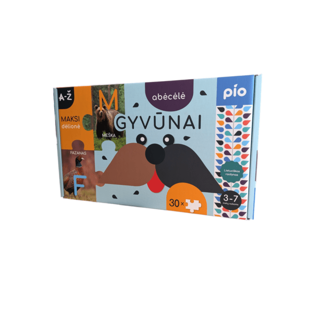 Educational puzzle ALPHABET animals (Lithuanian), 3+ 1