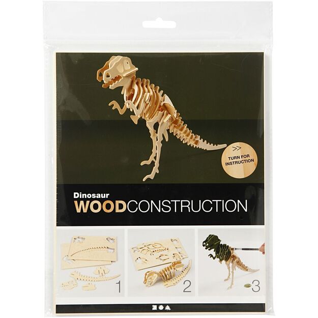 3D koka konstruktors - DINOZAURS 1