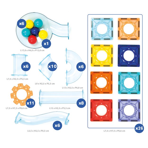 LUDI magnētiskais konstruktors Trašu sistēma ar bumbiņām 2