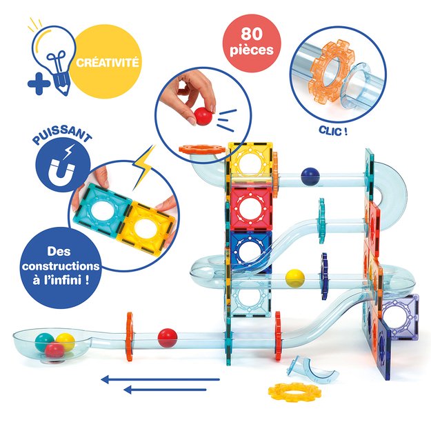 LUDI magnētiskais konstruktors Trašu sistēma ar bumbiņām 4