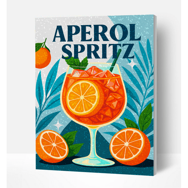 Splat Planet pixel art APEROL SPRITZ 30x40 cm