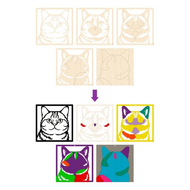 Splat Planet 3D puidust kunstikomplekt, KASS  4