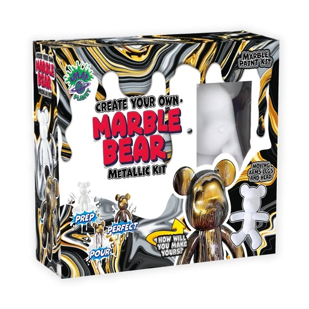 Marble Bear meisterduskomplektiga, metallik 