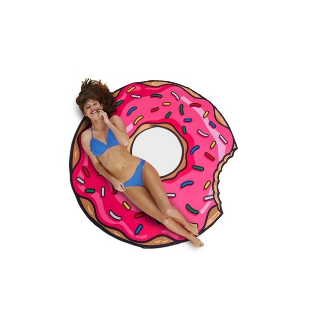 Paplūdimio kilimėlis, Spurga su rožiniu glajumi 2