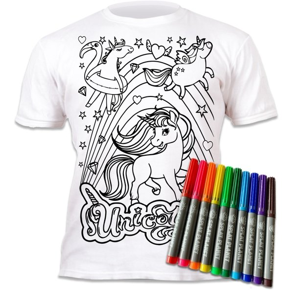 Splat Planet krekliņš ar flomāsteriem Vienradži