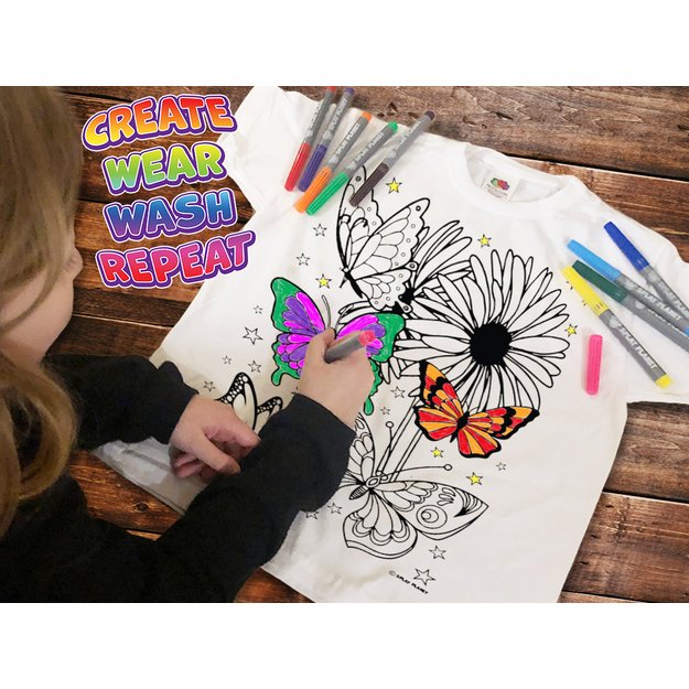 Splat Planet krekliņš ar flomāsteriem Tauriņi 1