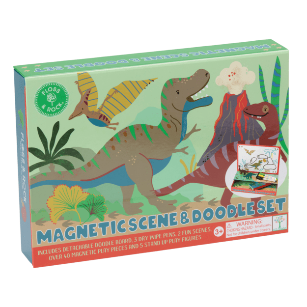 Magnetic Scene and Doodle Set, Dinosaurs 1