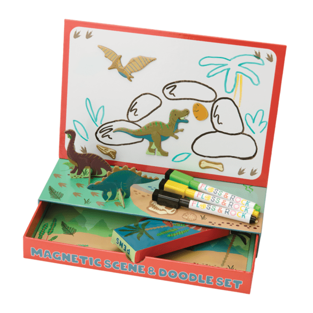 Magnetic Scene and Doodle Set, Dinosaurs