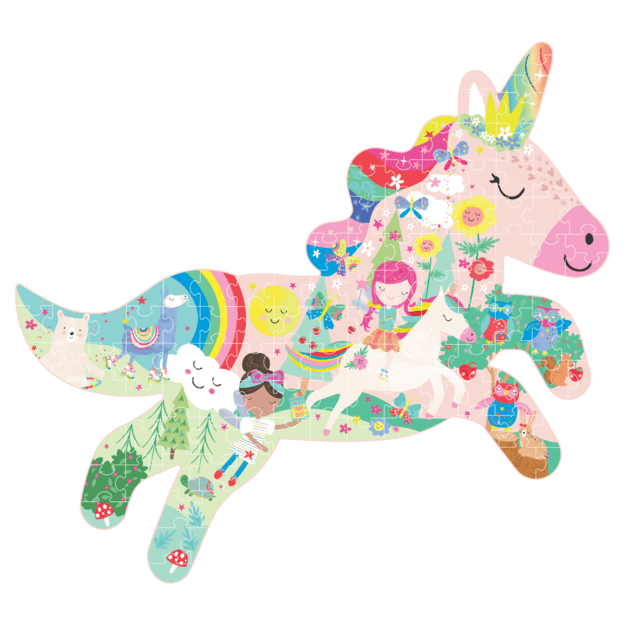 Shaped Jigsaw Puzzle, Rainbow Fairy, 120 pcs. 1