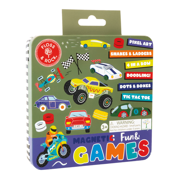 Magnetic Fun and Games Tin 6in1, Cars