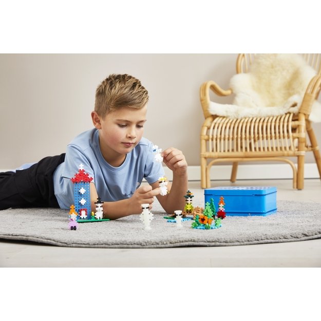 Plus Plus konstruktorius Troliai Mumiai Muminukų slėnis, mėlynas lagaminas 9