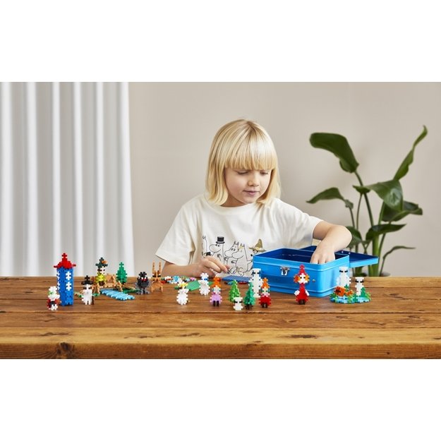 Plus Plus konstruktorius Troliai Mumiai Muminukų slėnis, mėlynas lagaminas 8