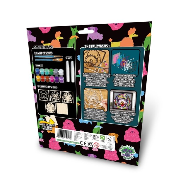 Splat Planet medinis 3D spalvinimo paveikslas, Šuo 1