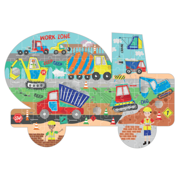 Shaped Jigsaw Puzzle, Construction, 120 pcs. 1