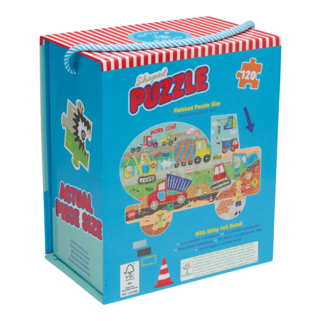 Shaped Jigsaw Puzzle, Construction, 120 pcs. 2