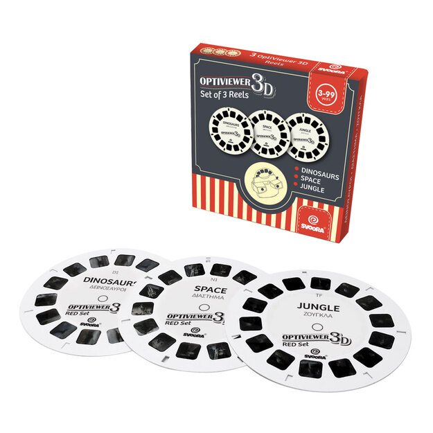 Svoora retro 3D briļļu disku uzpilde A, 3 gab.